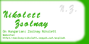 nikolett zsolnay business card